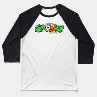 Spooky Graffiti Halloween Baseball T-Shirt